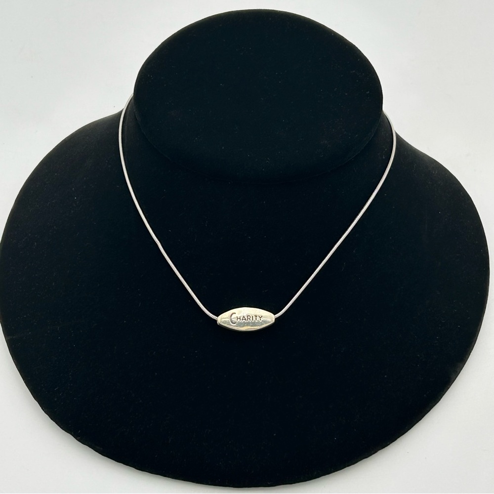 Sterling Silver “Charity” and “Kindness” Pendant